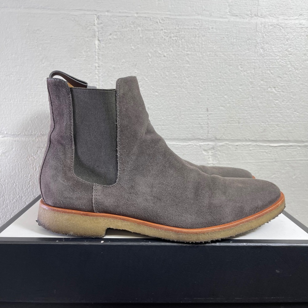 New Republic Mark McNairy Sonoma Gray Suede Chelsea Boots Crepe‎ Sole Men's 8.5